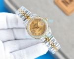 Copy Rolex Datejust Gold Dial 2-Tone Gold Jubilee Bracelet Ladies Watch 28MM